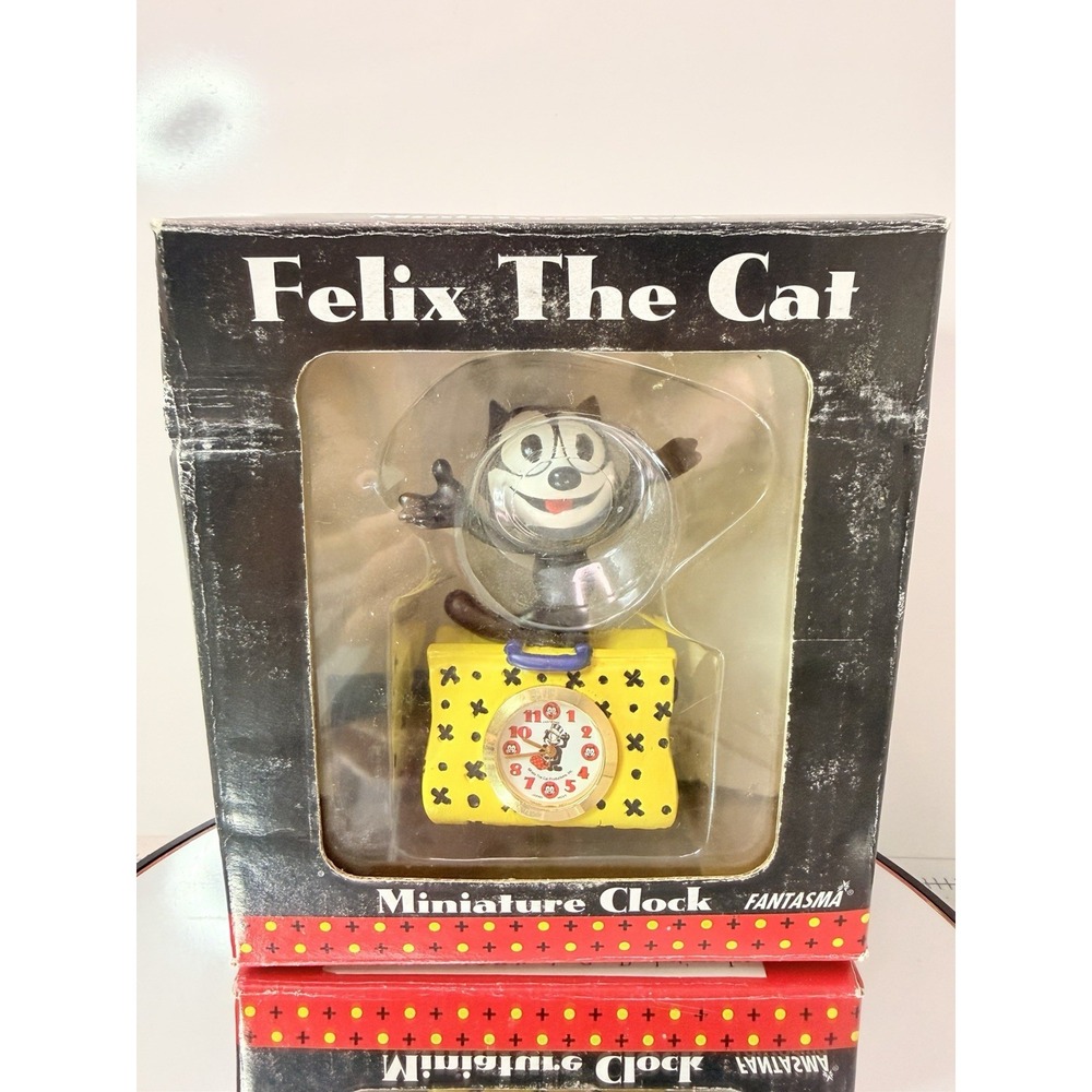 Vintage Fantasma Felix the Cat Miniature Clock (Magic Bag Design)